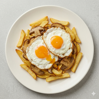 Huevos Rotos Con Boletus