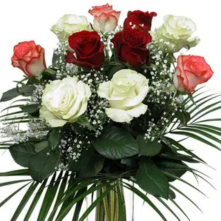 Ramo de 10 rosas de colores