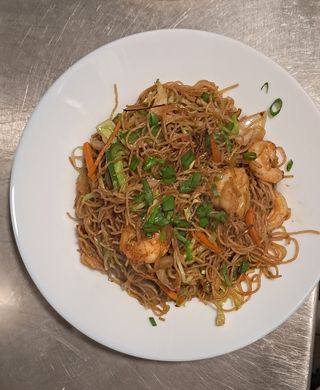 Masa de arroz com camarao