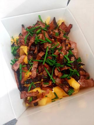 Batatas Cheddar com Bacon