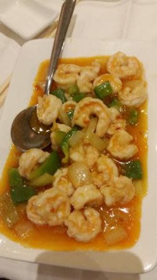 42. Gamberetti con salsa chili