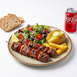 Menú brochetas de cordero 2 uds.