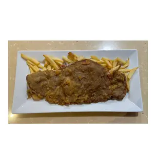 Cachopo de cecina y queso de cabra