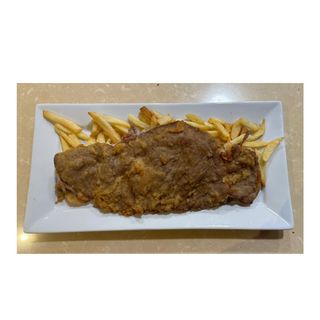 Cachopo de cecina y queso de cabra