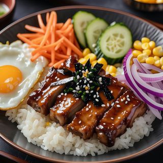 Bowl De Pato Teriyaki Con Arroz