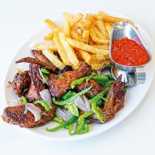 Grilled Chicken wings meal