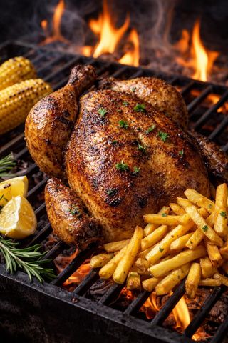 Pollo A La Parrilla De Leña Laqueado