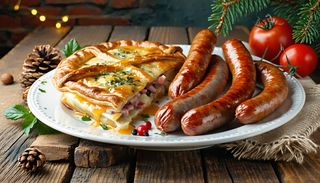 Plăcintă Puten Kasekrainer Wurstger