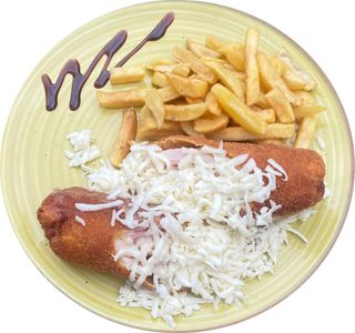 Cordon bleu de porc  cu cartofi prajiti