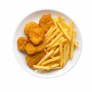 Nuggets de pollo (6 uds.) con patatas