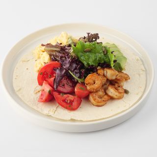 Завтрак с креветками 