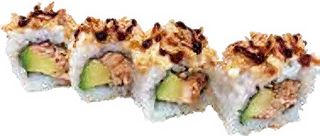 Uramaki De Salmón Frito Aguacate Cebollas Fritas (8 Uds.)