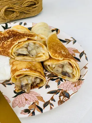 Slane palačinke sa pečurkama, sirom i pavlakom 150 gr