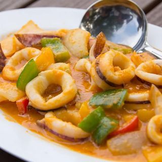 Gambas con verduras 