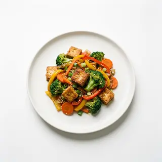 Tofu saltato con verdure