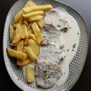 Escalopines  a la gorgonzola