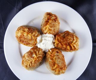 Манты с мясом жареные 