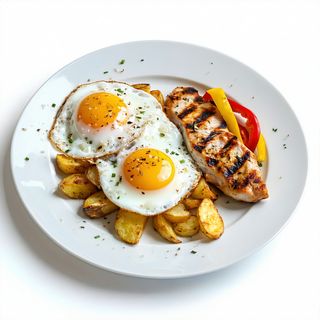 Plato Combinado De Pollo A La Plancha