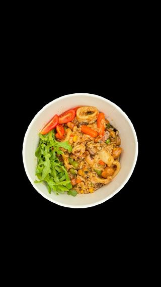 Рис з морепродуктами і овочами 450g