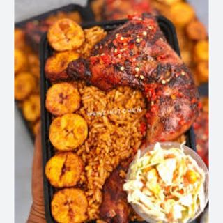 JOLLOF RICE X CHICKEN LAP X PLANTAIN 