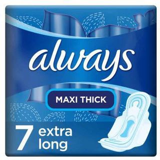Always Maxi Thick Extra Long Pads, 7 Pack
