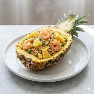 289.Riso ananas e gamberi