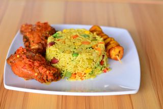 Fried rice and Chicken