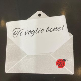 busta di materiale rigido con scritta no 8