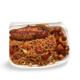 Spaghetti + Plantain + Sausage + Turkey