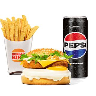 Breakfast Chicken Burger Meal