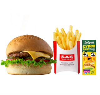 Կոմբո 44 չիզբուրգեր + ֆրի + հյութ