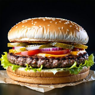 Hamburger z leczo duży