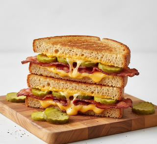 Sandwich cu branza si bacon