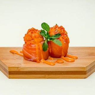 314.Gunkan gio spicy salmone (2pz) 