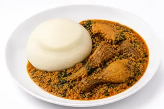 Soupe Egusi & Igname Pilée