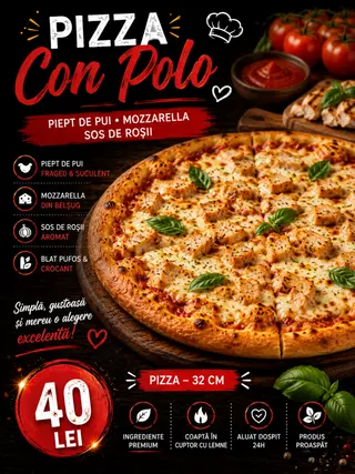 Pizza Con Polo 32cm