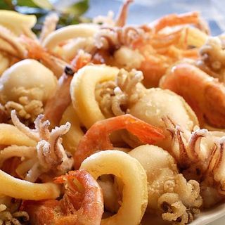 Frittura gamberi e calamari 