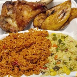 Jollof Rice & Fried Rice + Turkey