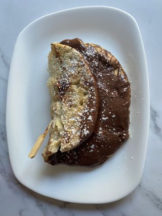 Pizza bianca con Nutella