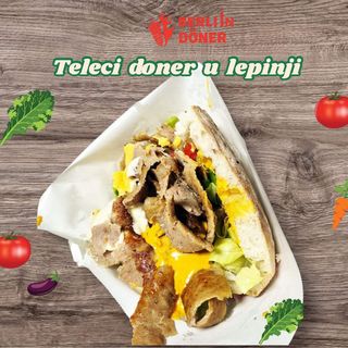 Teleći pizza doner + Coca-Cola