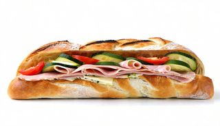 Panino prosciutto cotto verdure ai ferri