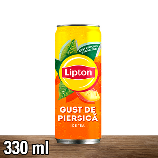 Lipton Ice Tea cu extract de ceai negru si suc de piersici, 330ML