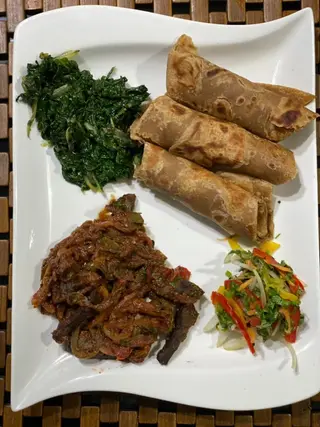 Liver Wet Fry With Brown Chapati