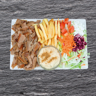 Plato Kebab Con Hummus