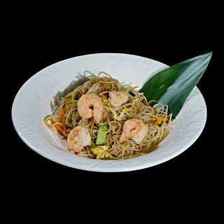 262. Spaghetti di riso con gamberi