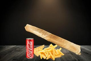 Mega Rollo Amerykańskie , frytki, Coca Cola 330 ml