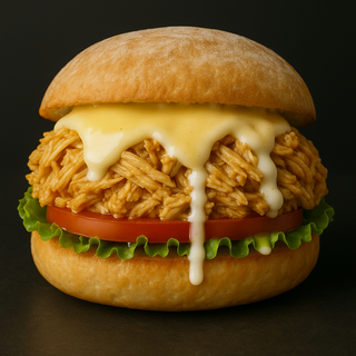 Hamburguesa de pollo al carbon