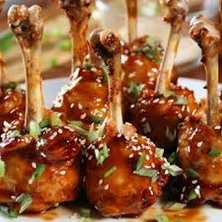 Sesame Chicken Lollipops