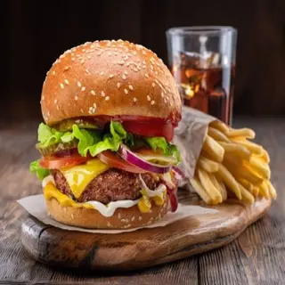 Hamburguesa a la brasa normal