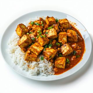 Curry-Thai de tofu con arroz basmati
